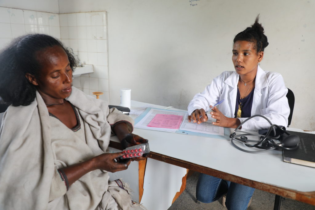 Tsadekan listening to the counseling of the Midwife